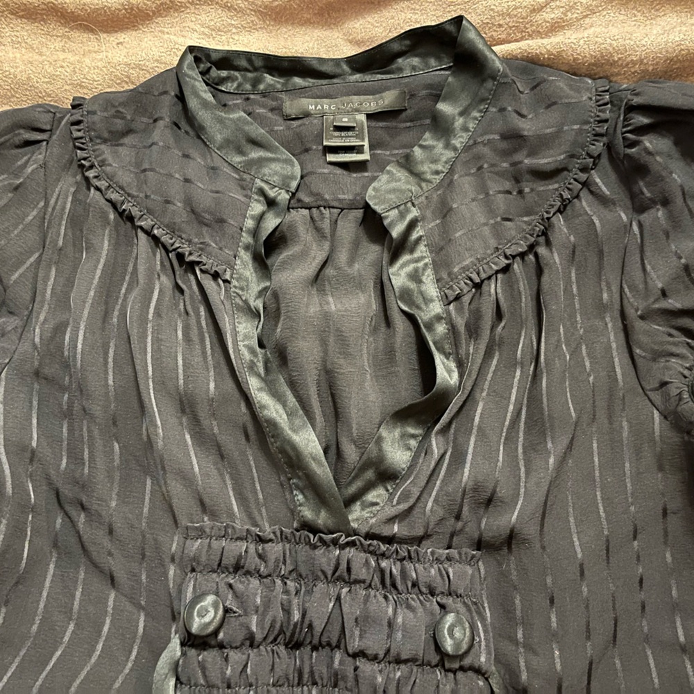 Marc Jacobs Black Silk Top